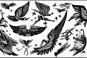 icarus falling from the sky tattoo idea