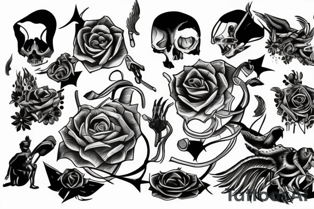throw your thoughts out or they will end up killing you tattoo idea