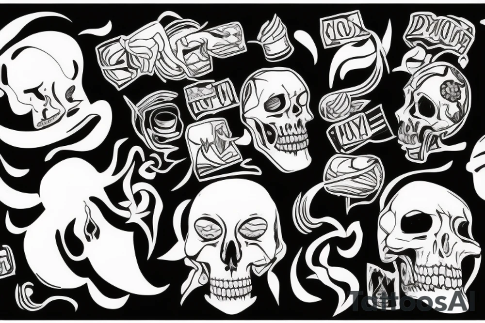 throw your thoughts out or they will end up killing you tattoo idea