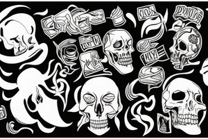 throw your thoughts out or they will end up killing you tattoo idea