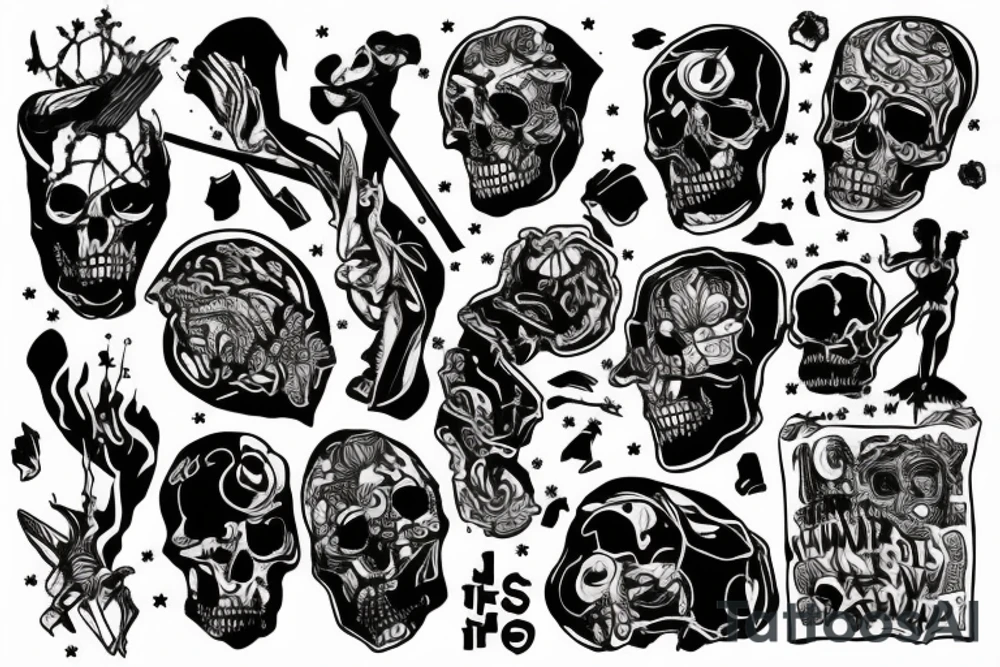 throw your thoughts out or they will end up killing you tattoo idea