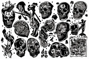 throw your thoughts out or they will end up killing you tattoo idea
