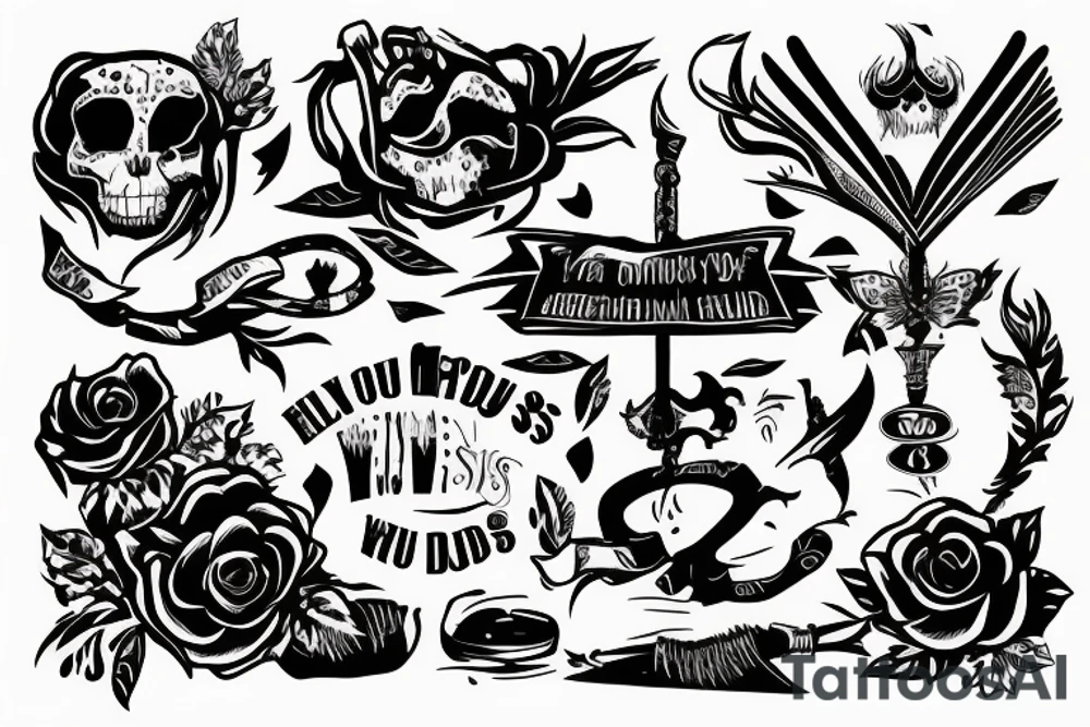 throw your thoughts out or they will end up killing you tattoo idea throw your thoughts out or they will end up killing you tattoo idea