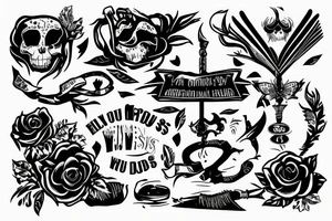 throw your thoughts out or they will end up killing you tattoo idea