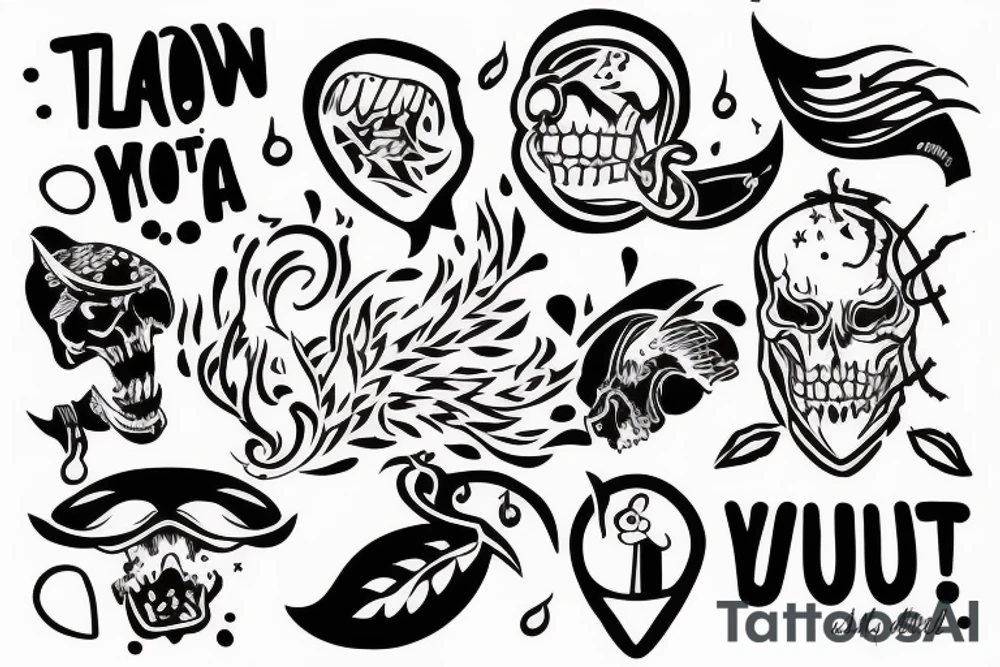 throw your thoughts out or they will end up killing you tattoo idea