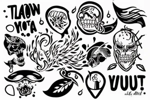 throw your thoughts out or they will end up killing you tattoo idea