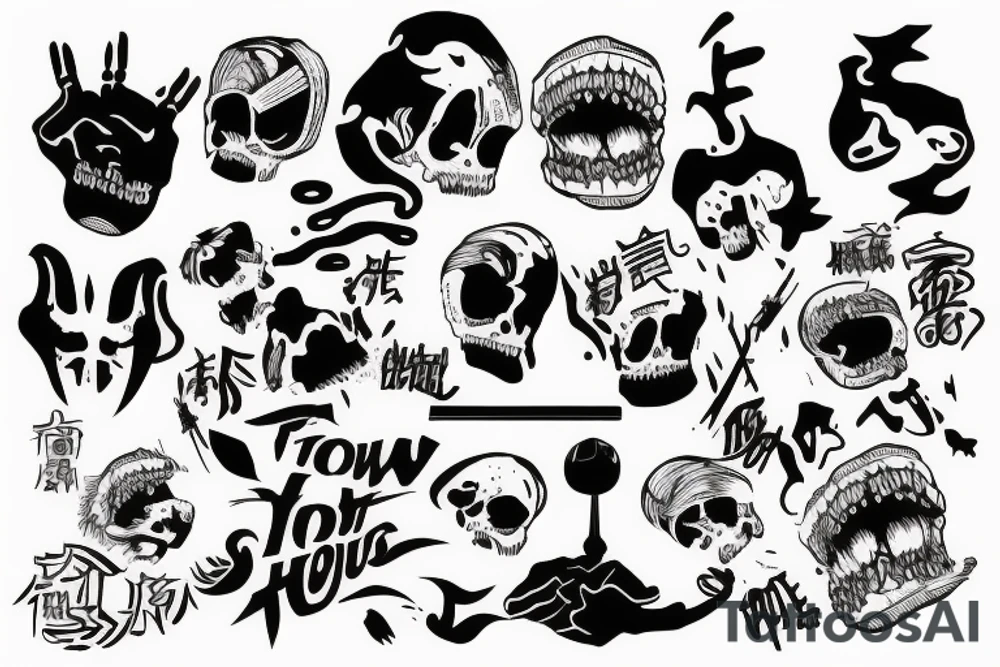 throw your thoughts out or they will end up killing you tattoo idea
