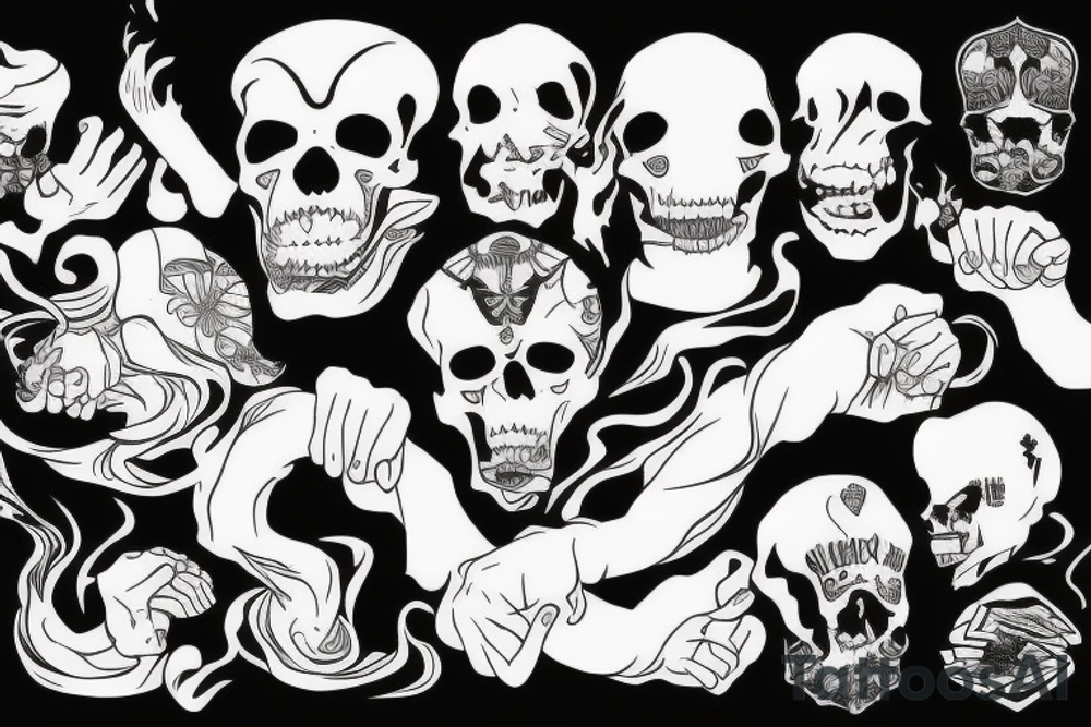 throw your thoughts out or they will end up killing you tattoo idea