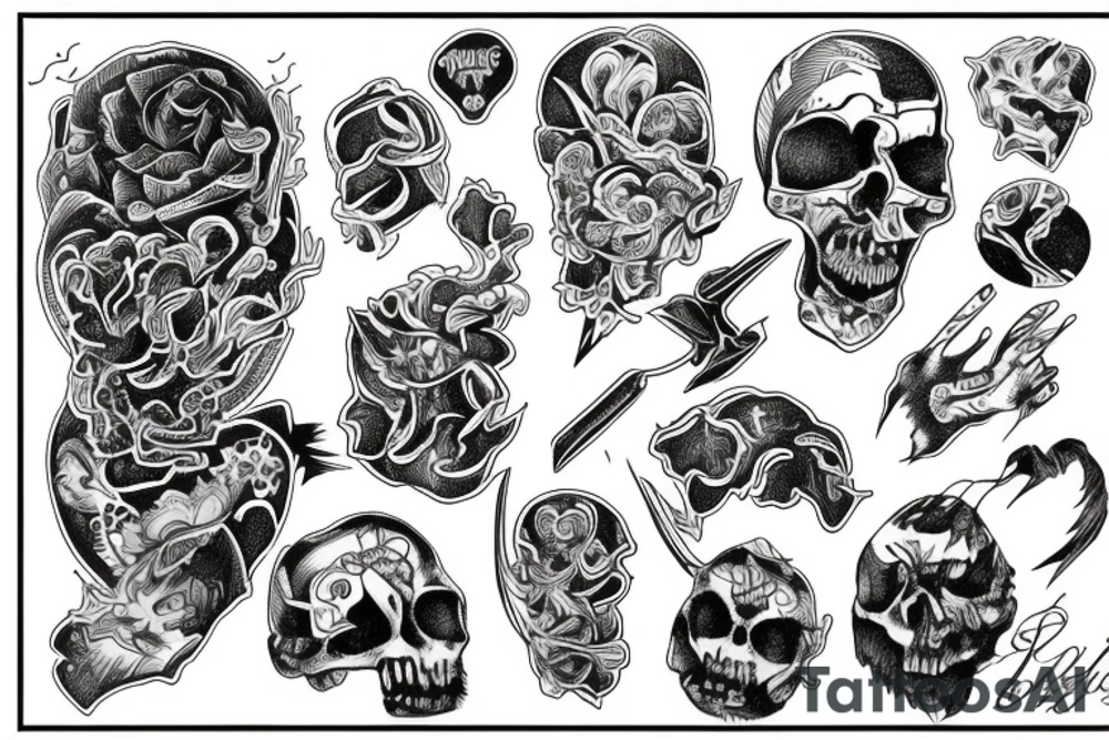throw your thoughts out or they will end up killing you tattoo idea
