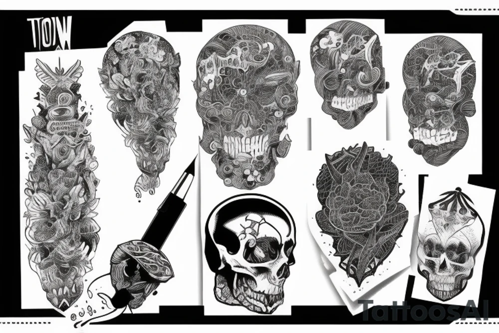 throw your thoughts out or they will end up killing you tattoo idea