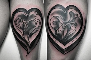 a realistic heart with a scar in the middle tattoo idea