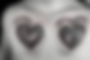 a realistic heart with a scar in the middle tattoo idea