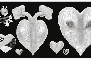a realistic heart with a scar in the middle tattoo idea