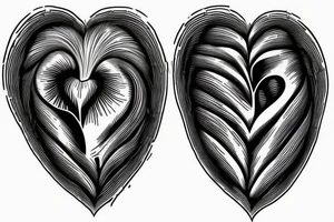 a realistic heart with a scar in the middle tattoo idea