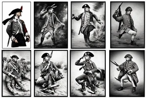 Revolutionary War soldiers and WW2 soldiers fighting side by side tattoo idea