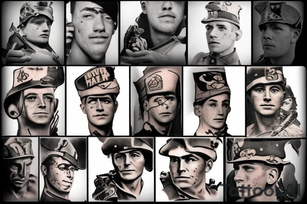 Revolutionary War WW2 soldiers tattoo idea