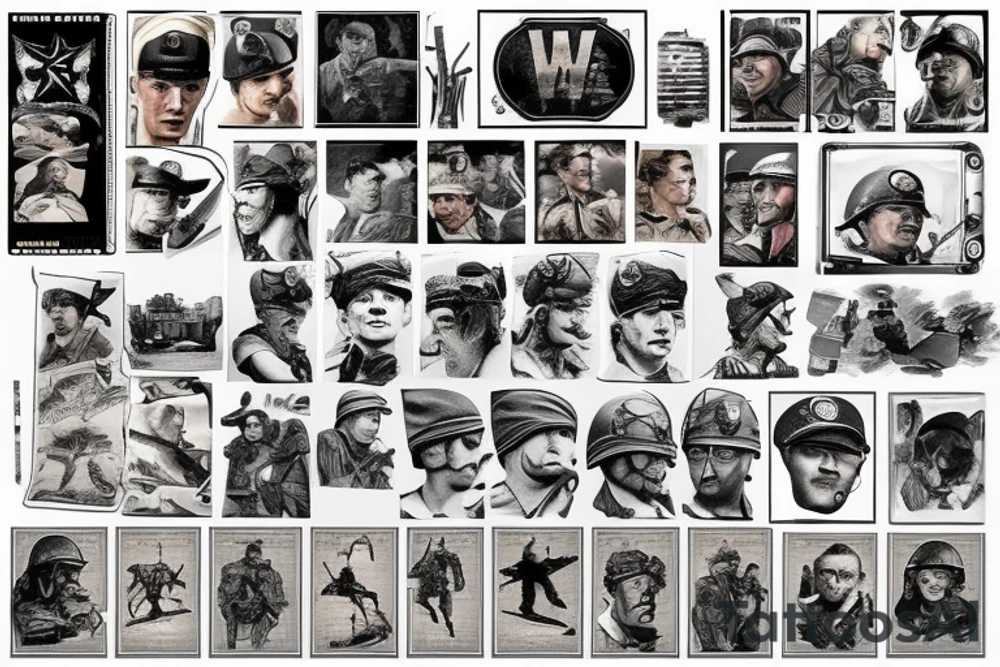 War WW2 scene tattoo idea