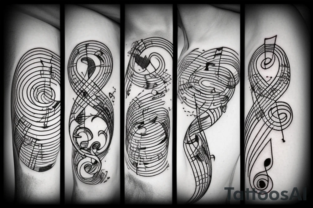 Music.note paper tattoo idea