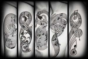 Music.note paper tattoo idea