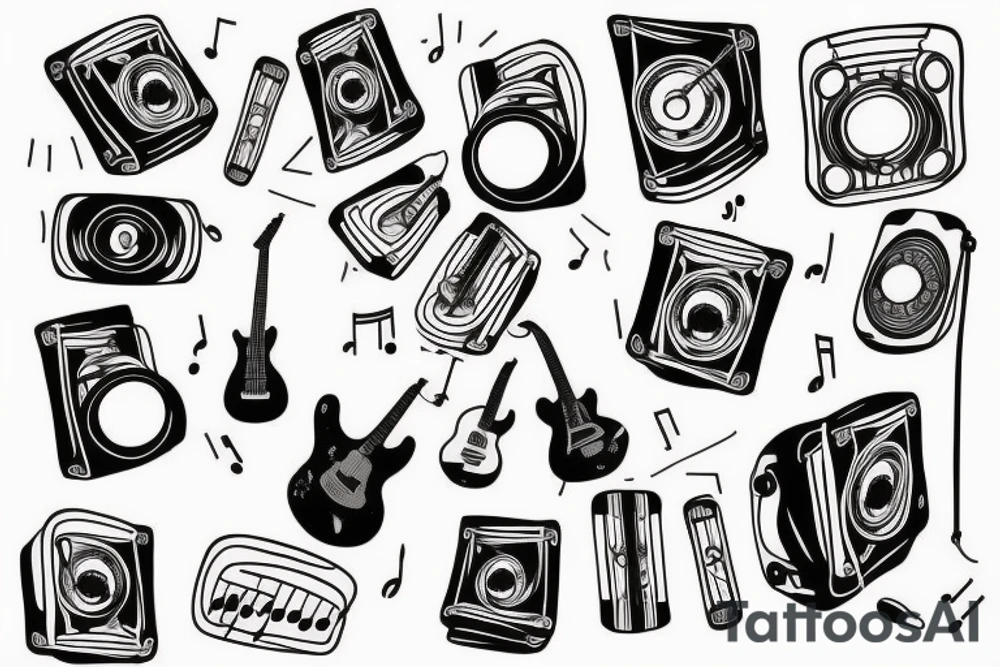 Music.note paper tattoo idea