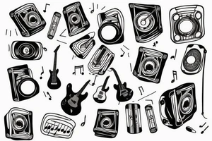 Music.note paper tattoo idea
