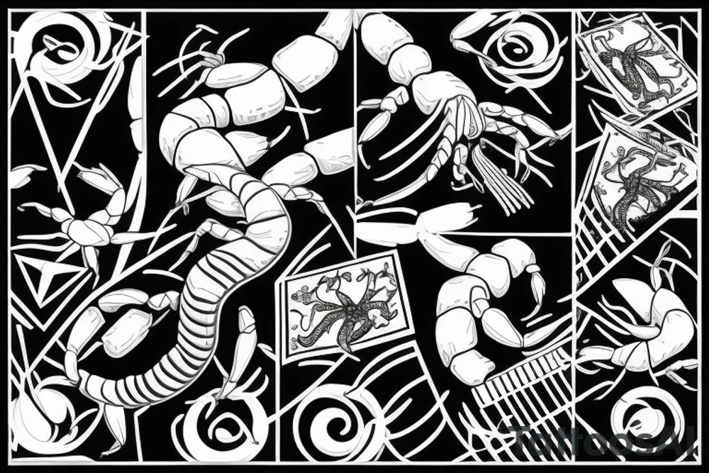 Music and scorpion tattoo idea