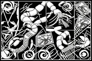 Music and scorpion tattoo idea
