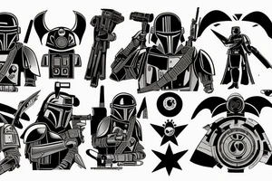 deathwatch mandalorian and tardis tattoo idea