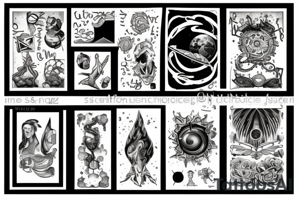 Creativity, Science, Humour, Justice tattoo idea