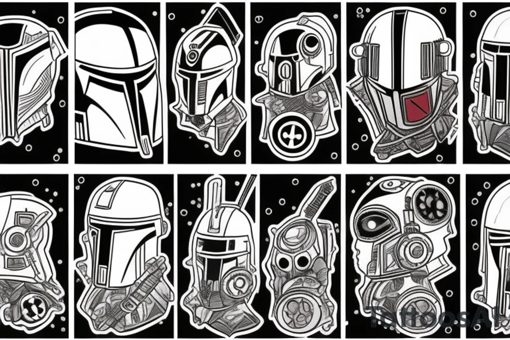 deathwatch mandalorian doctor who tattoo idea