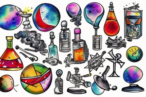 Creativity, Science, Humour, Justice tattoo idea