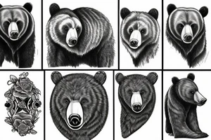 Wild bear tattoo idea