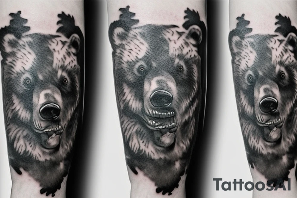 Mad Wild bear tattoo idea