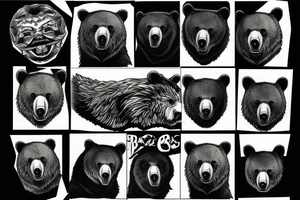 Angry Wild bear tattoo idea