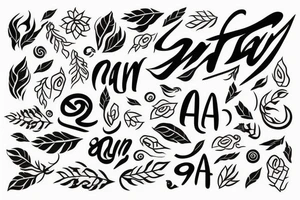 text "aaryan" tattoo idea
