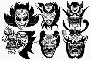 hannya mask tattoo idea