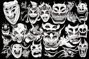 hannya mask tattoo idea