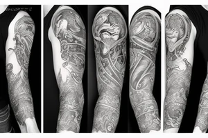 Fantasy sleeve tattoo idea