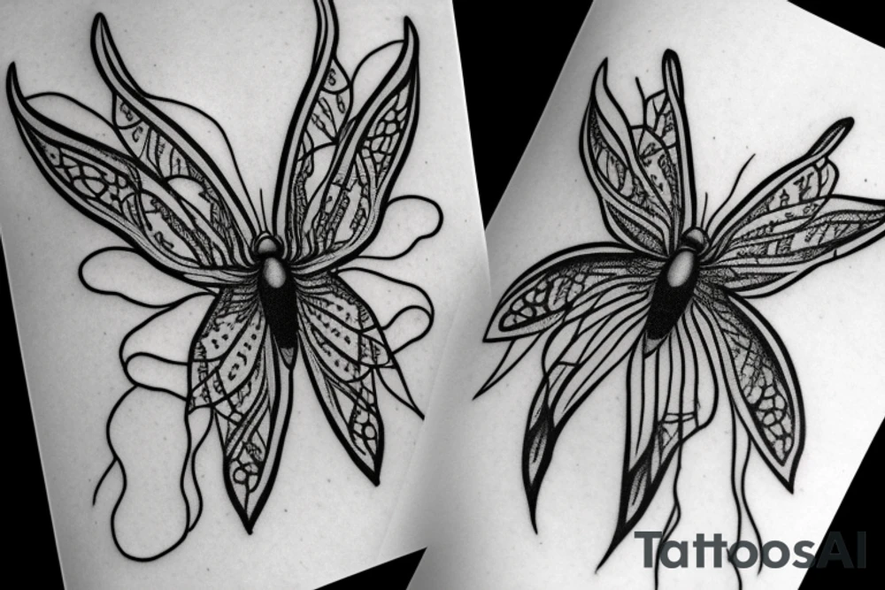 moth spiderlilly tattoo idea