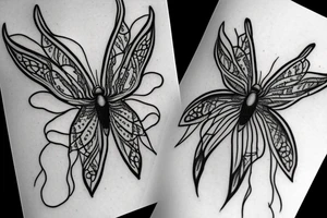 moth spiderlilly tattoo idea