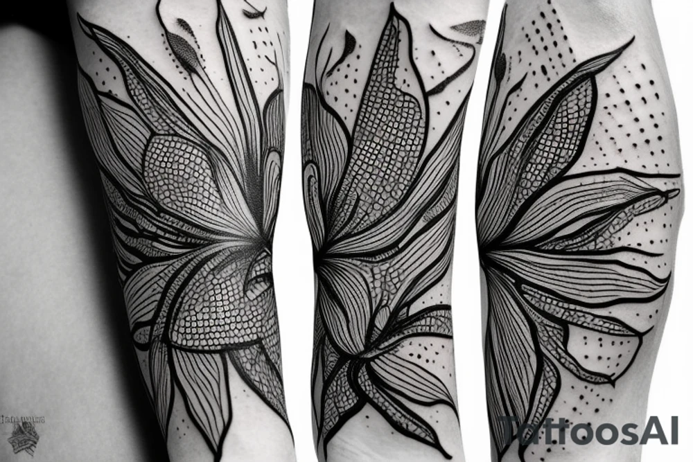 moth spiderlilly tattoo idea