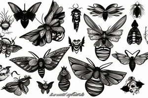 moth dragon tattoo idea