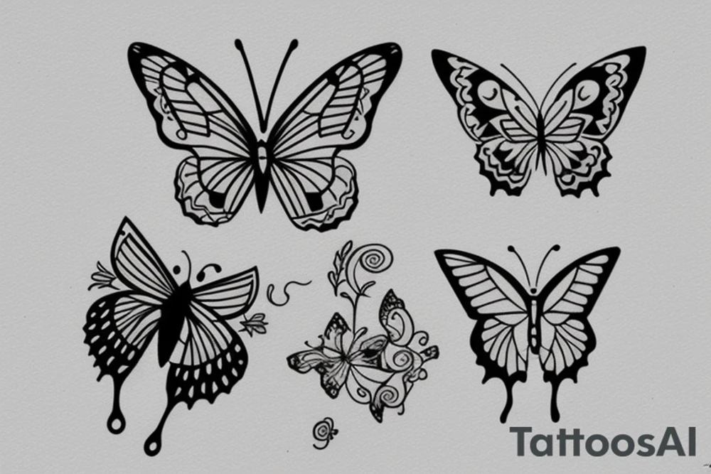 I want the minimalist tattoo of a lock and a butterfly on it tattoo idea