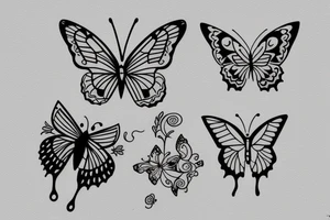 I want the minimalist tattoo of a lock and a butterfly on it tattoo idea