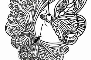 I want the minimalist tattoo of a lock and a butterfly on it tattoo idea