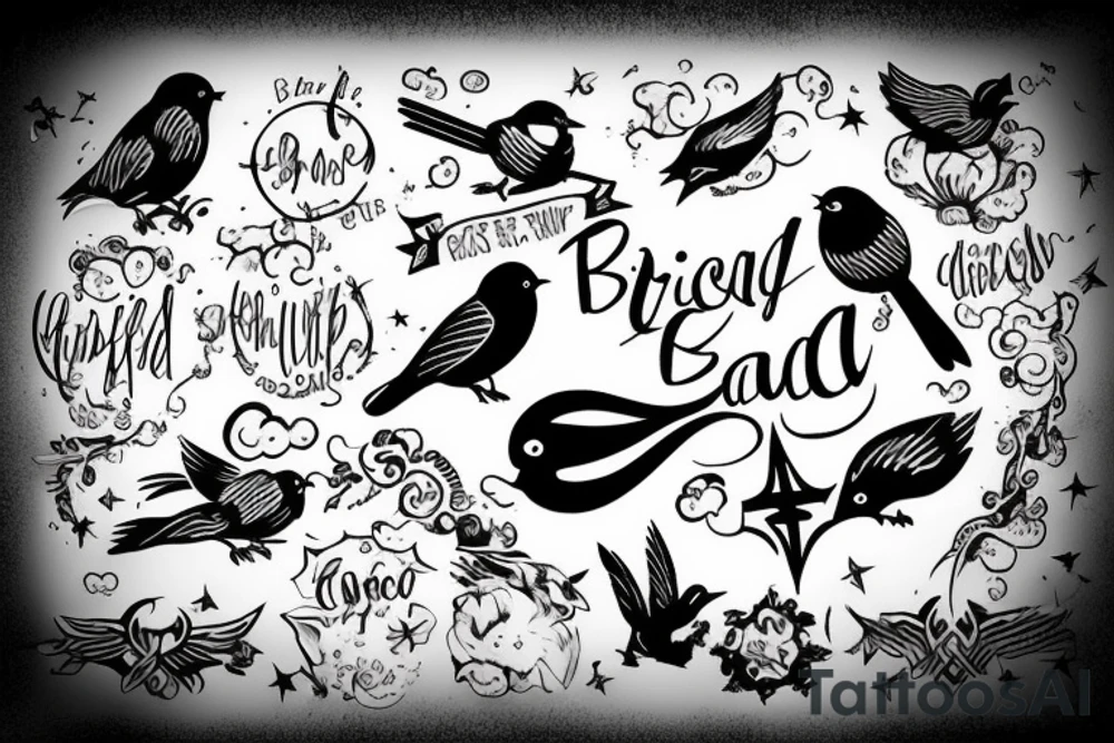 Bird with cloud heaven baby travel god tattoo idea