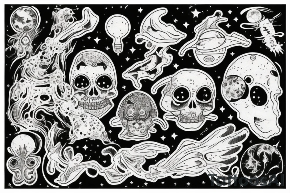 hongo que haga referencia al cosmos tattoo idea