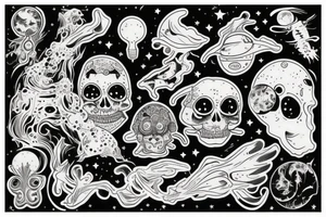 hongo que haga referencia al cosmos tattoo idea