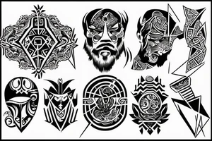 Greek strength concept tattoo tattoo idea
