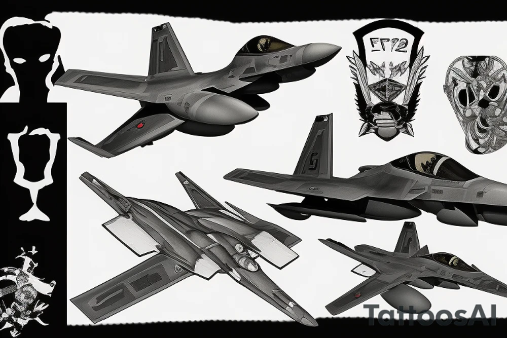 F-22 Raptor shooting tattoo idea